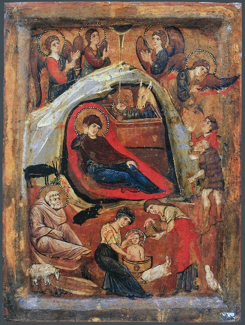 Икона "Рождество Христово" XIII век, Синай