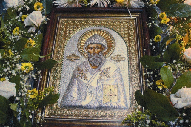 Икона, освященная на мощах свт. Спиридона на острове Корфу
